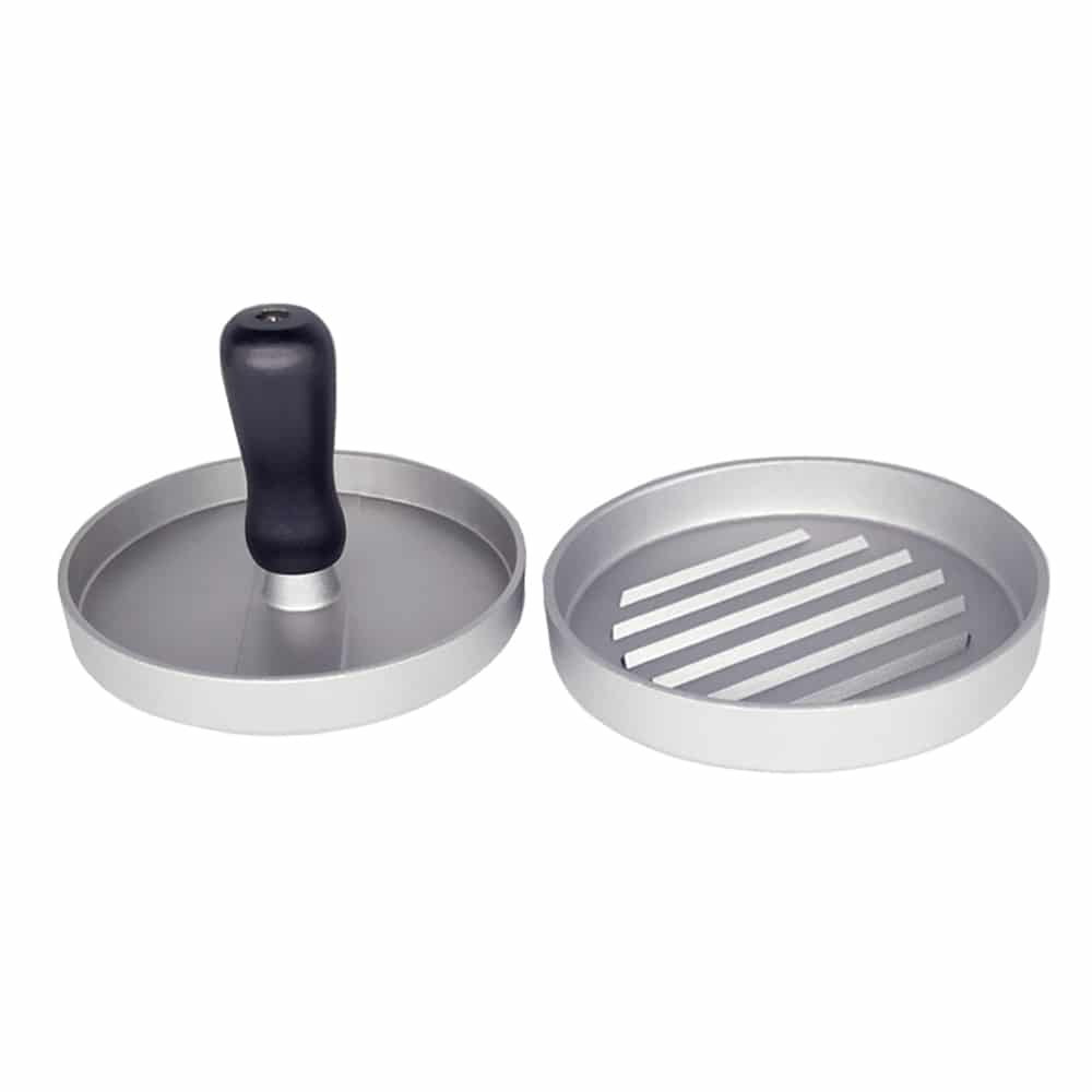 2 delen van de hamburger pers