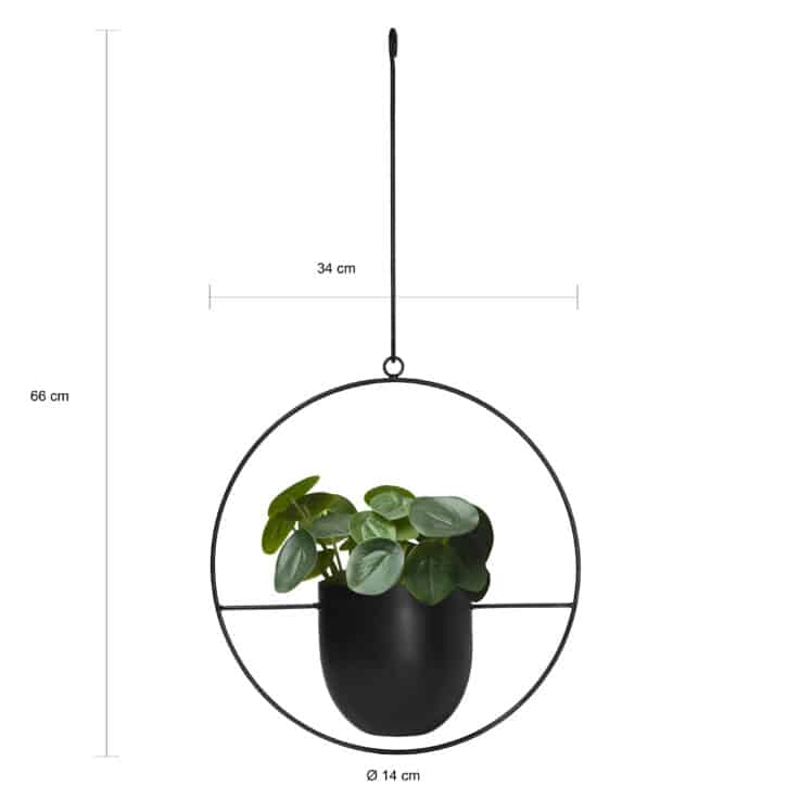 Afmetingen hangend bloempot