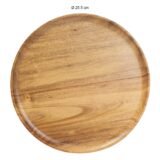 Houten dienblad met een diameter van 25,5 cm