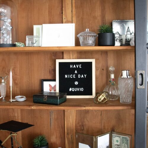 Letterbord in kast