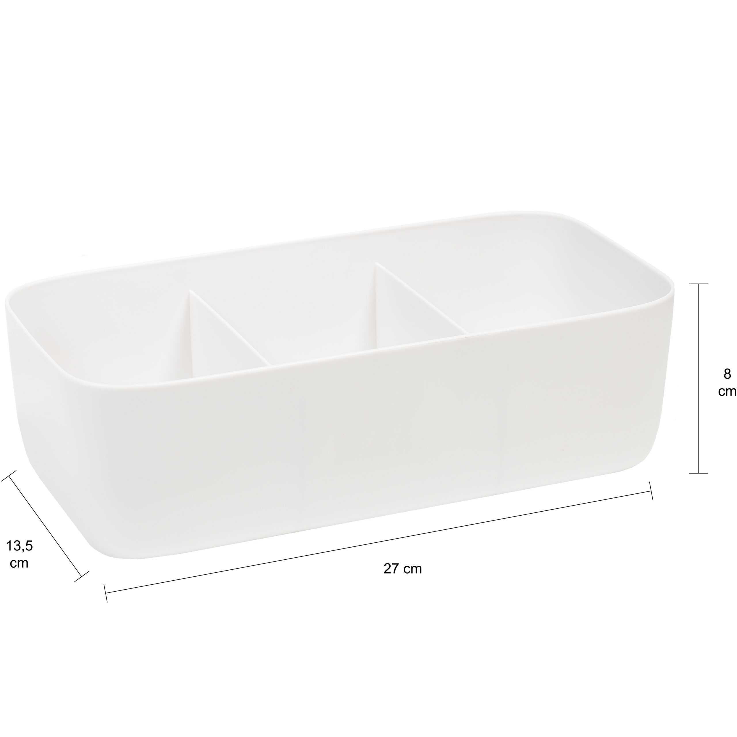 Afmetingen witte organizer
