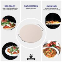 pizzasteen met handvaten