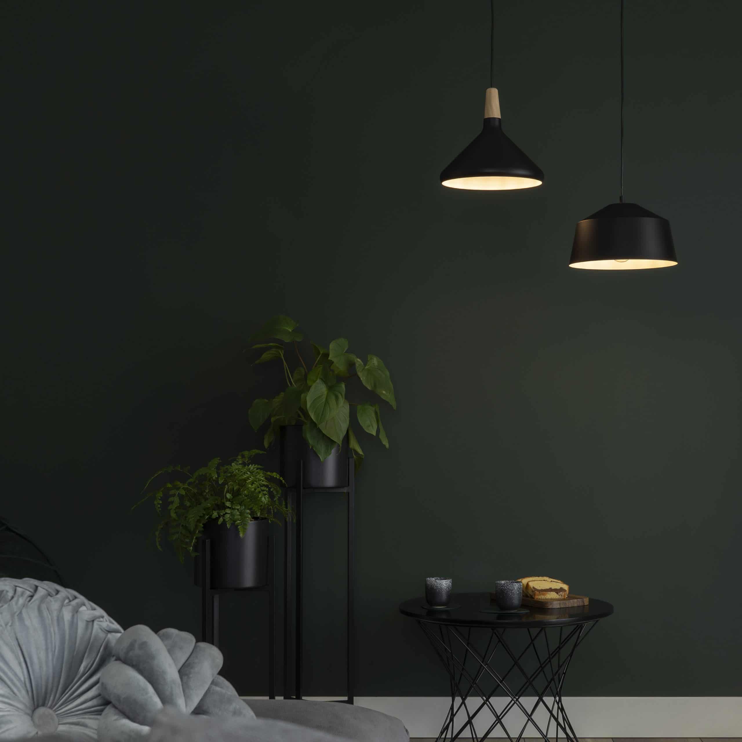 Zwart hangende lampen
