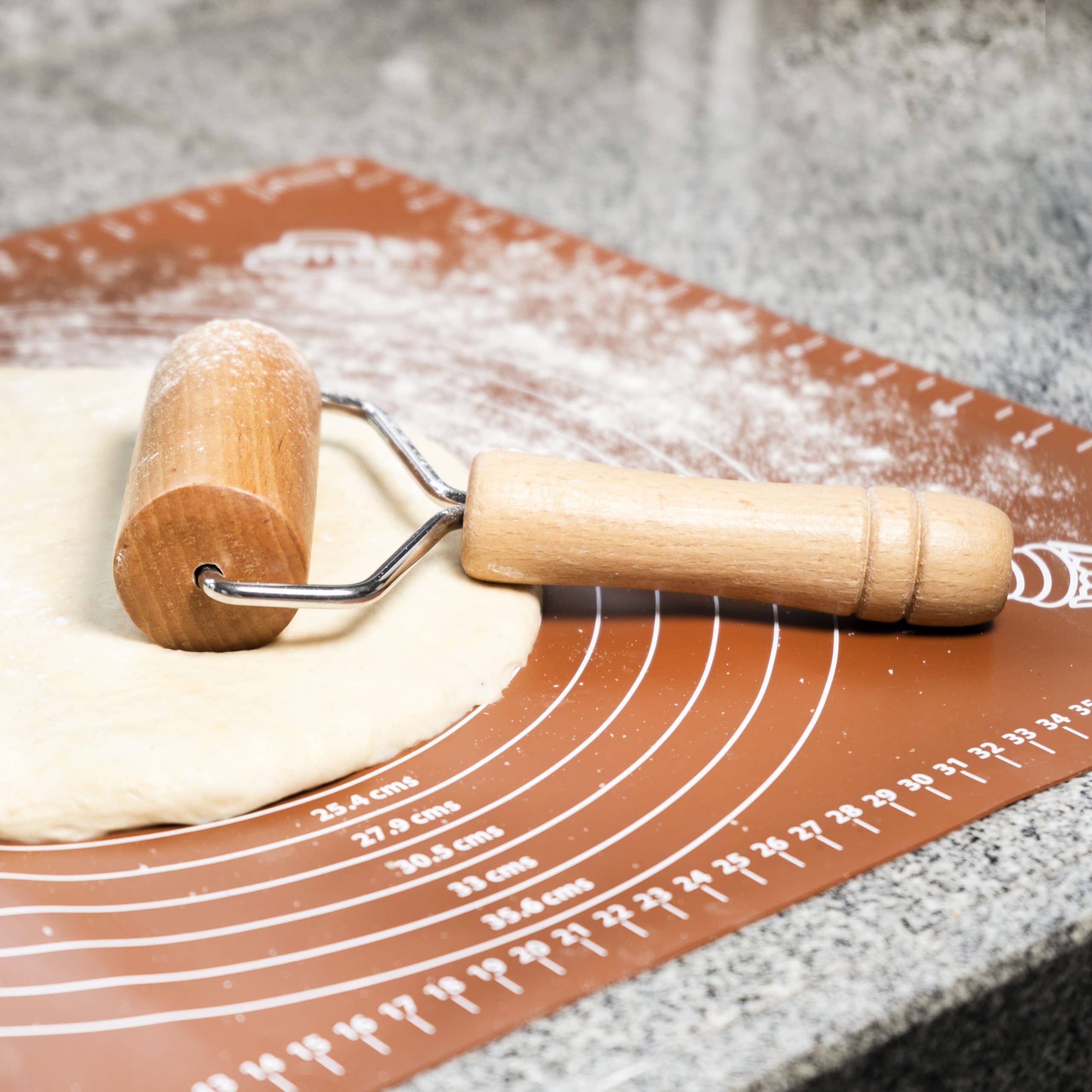Bruine bakmat voor gebak