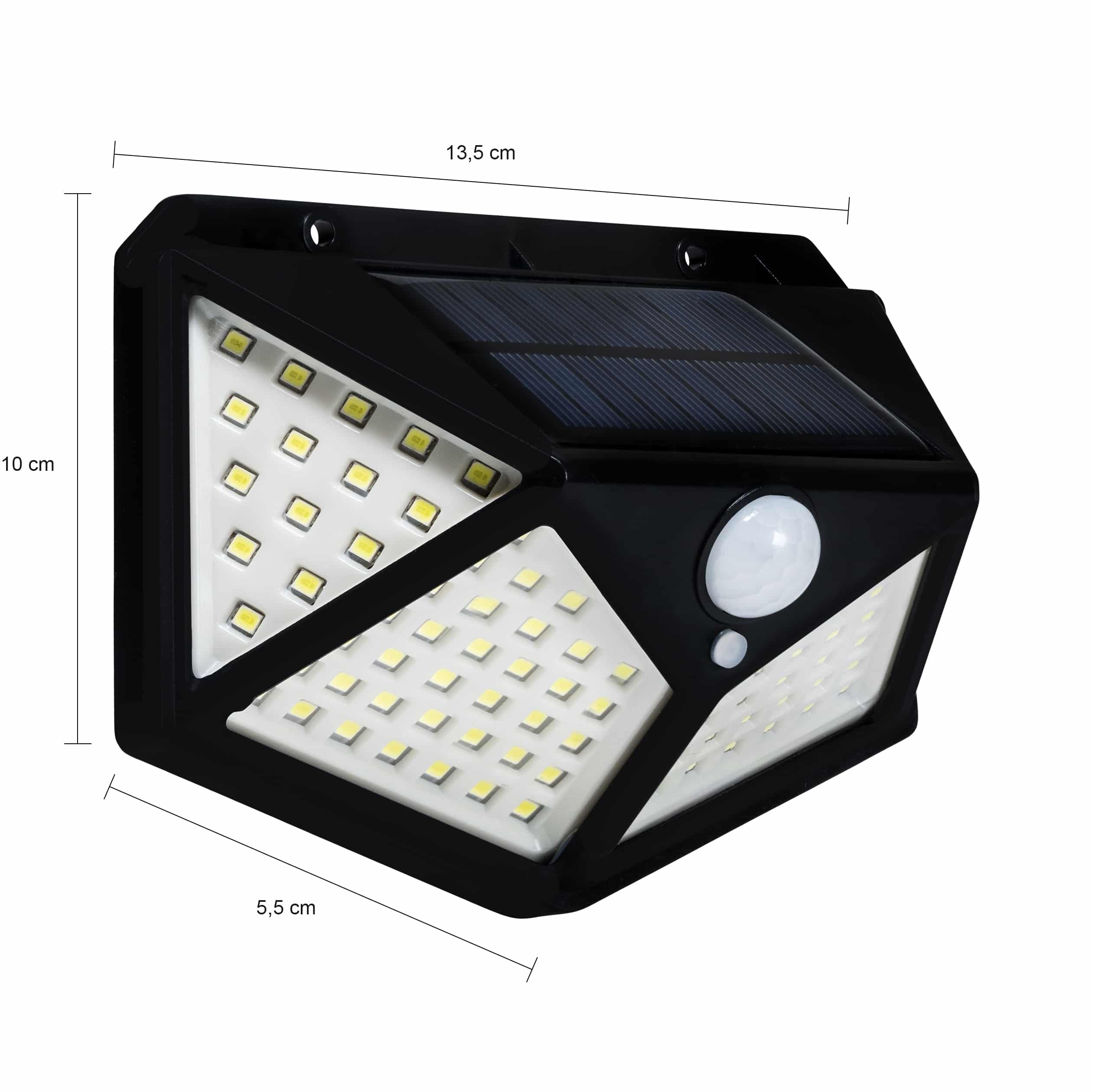 Wandlamp met sensor en op zonne-energie