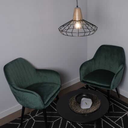 Leuke fluwelen bijzetstoelen