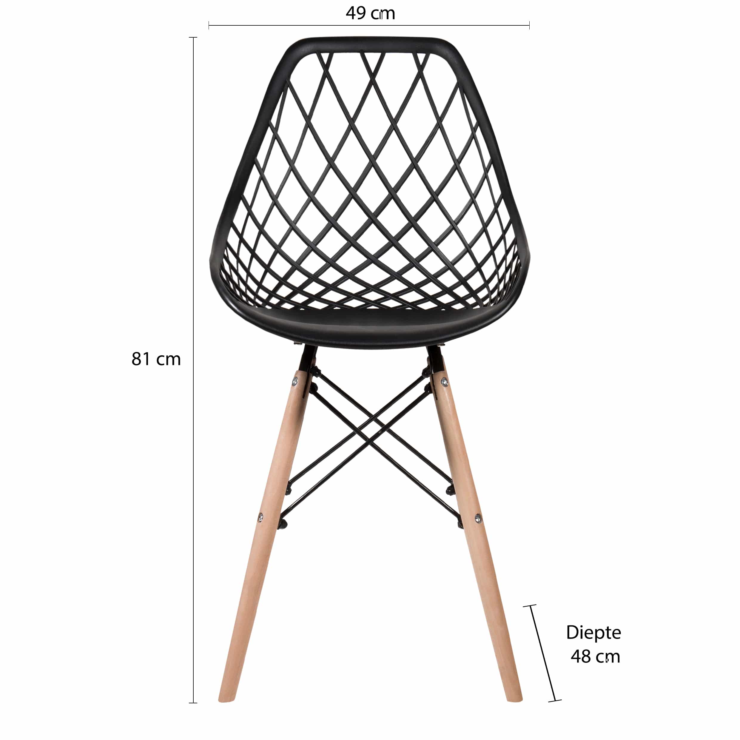 QUVIO stoelen zwart