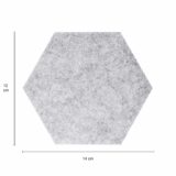 Grijze hexagon notitiebord