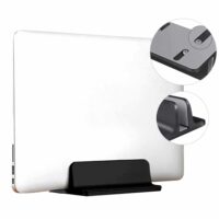 verticale laptopstandaard zwart
