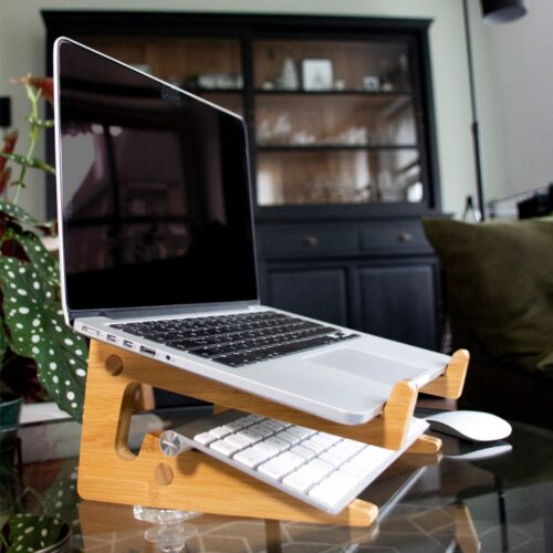 sfeerfoto van laptopstandaard