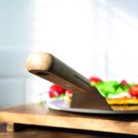 pizzaspatel met houten handvat